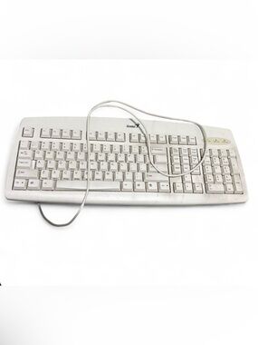 Vintage Genius K295 PS2 Keyboard Wired Beige Retro PC Windows Keyboard